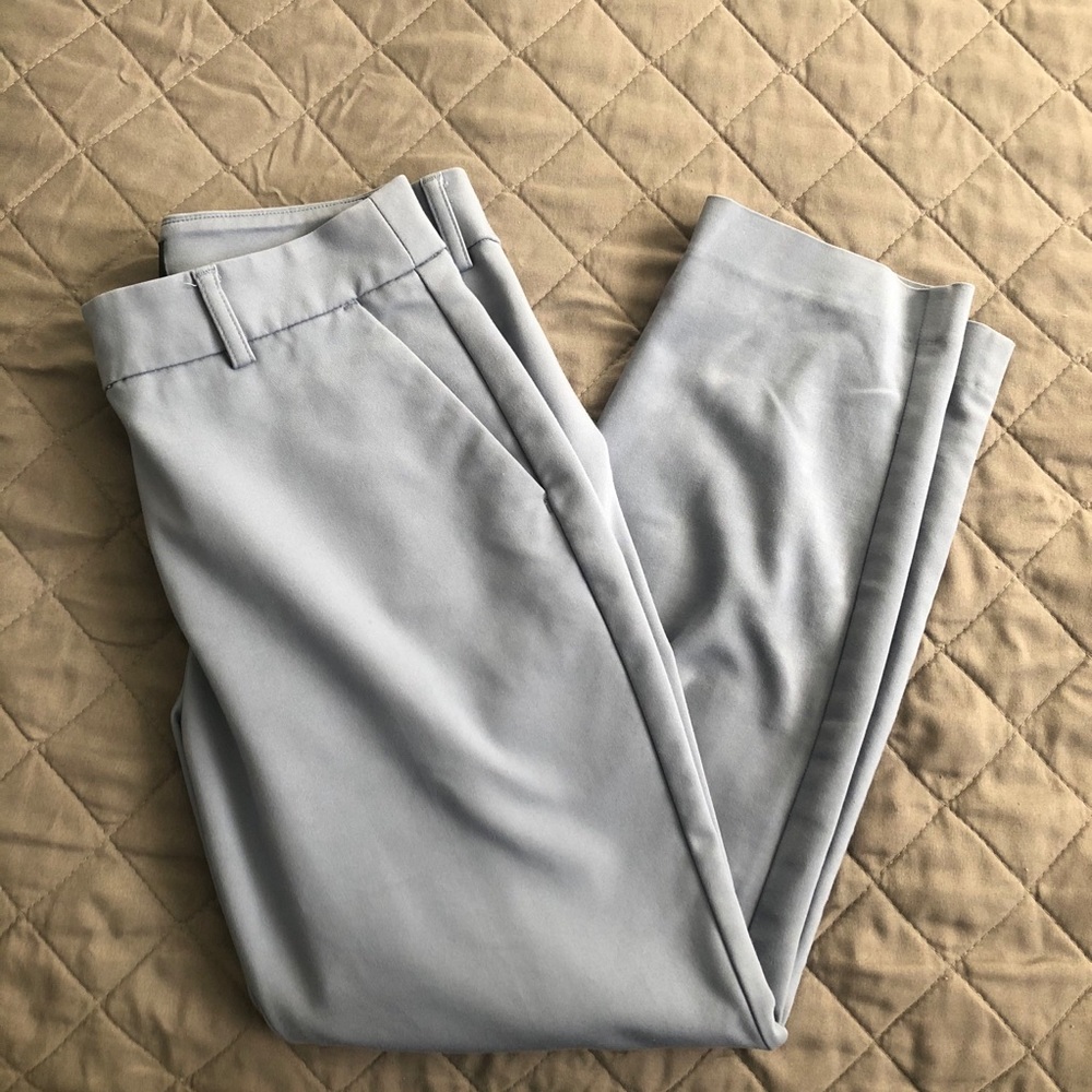 Light Blue Express Mid Rise Columnist Ankle Pant